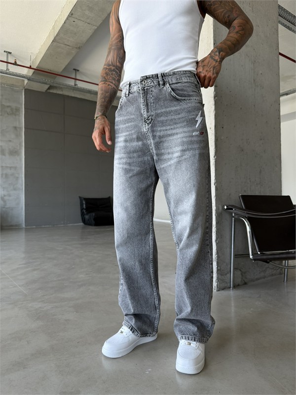 Nakış İşlemeli Baggy Pantolon