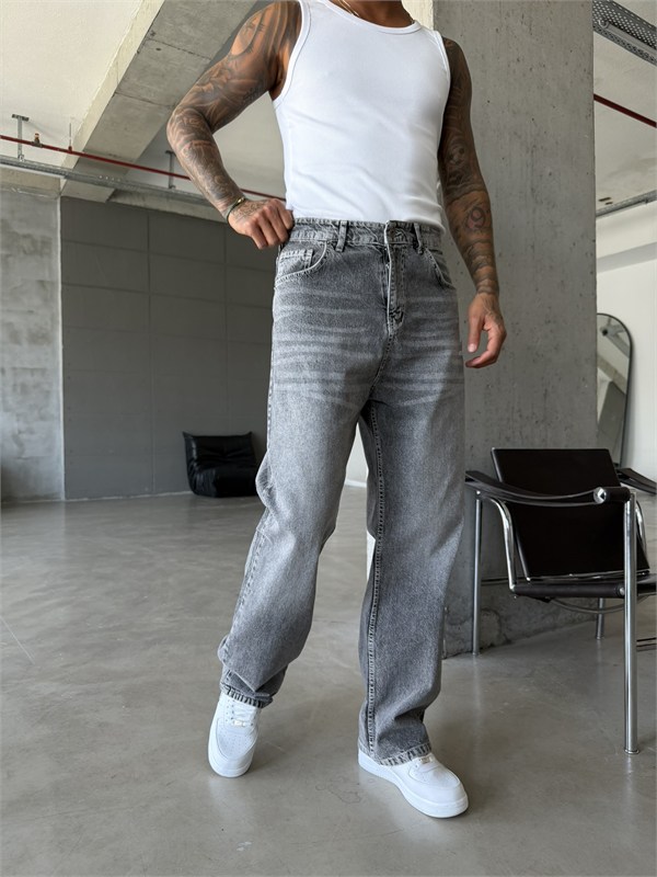 Nakış İşlemeli Baggy Pantolon