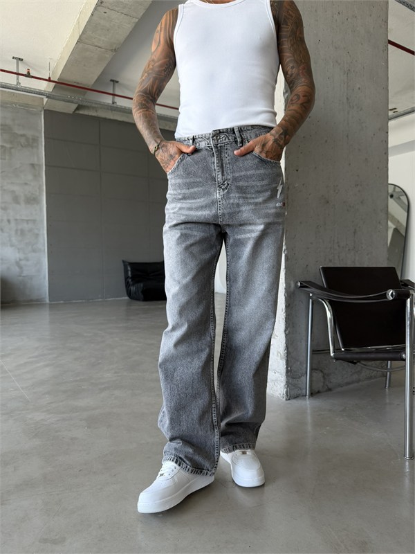 Nakış İşlemeli Baggy Pantolon