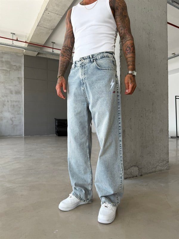Nakış İşlemeli Baggy Pantolon