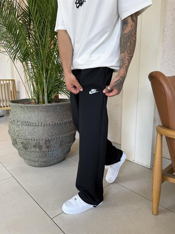 Nakışlı Basic Baggy Eşofman - Siyah