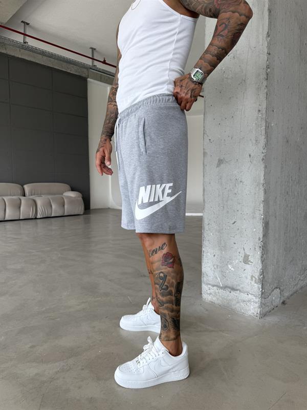 NK Büyük Baskılı Şort - Gri