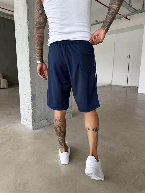 NK Cizgili Şort - İndigo