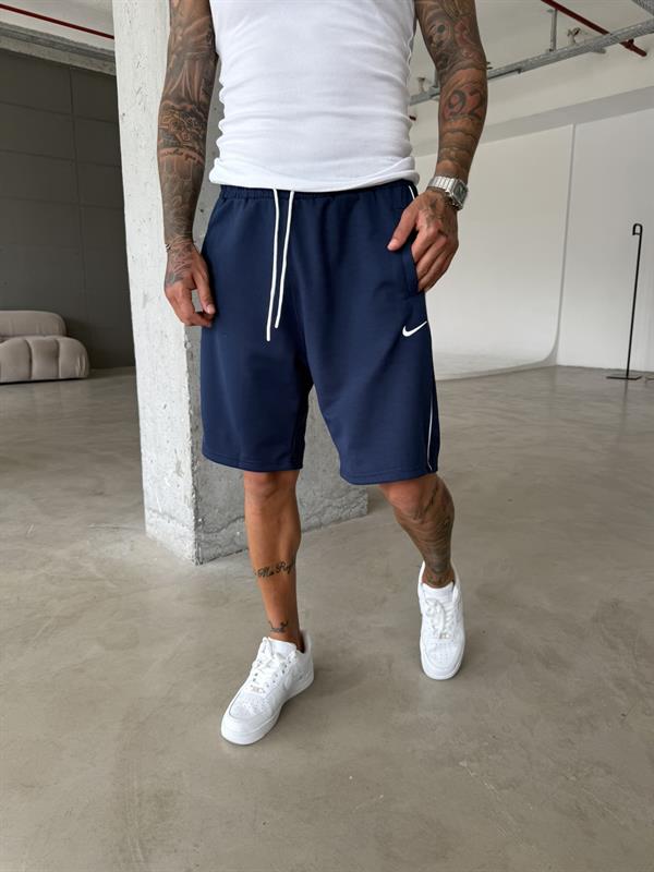 NK Cizgili Şort - İndigo