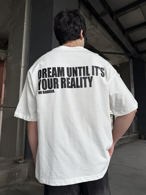 No Barier Oversize T-Shirt - Beyaz