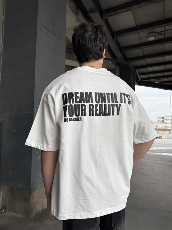 No Barier Oversize T-Shirt - Beyaz