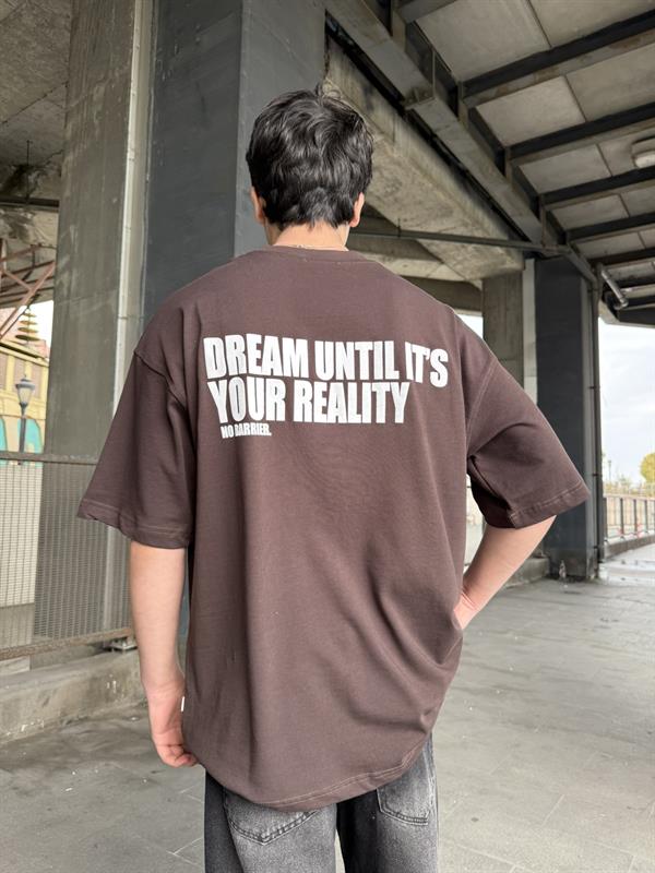 No Barier Oversize T-Shirt - Kahve