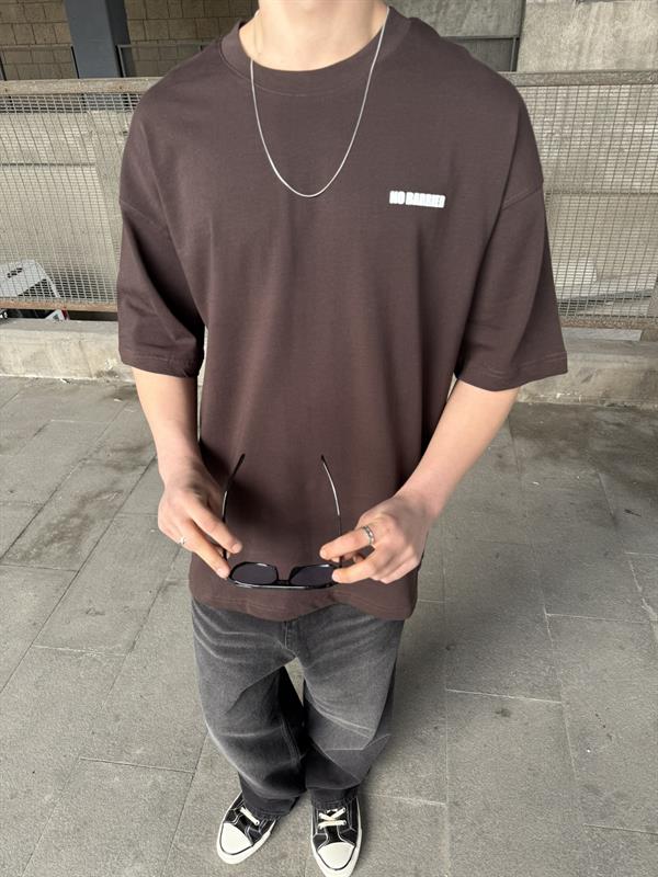 No Barier Oversize T-Shirt - Kahve