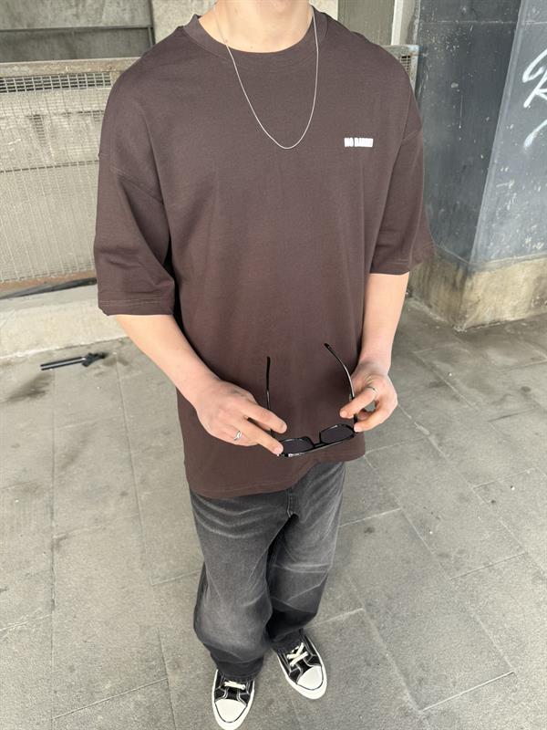 No Barier Oversize T-Shirt - Kahve