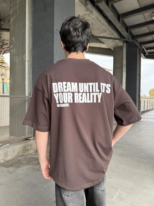 No Barier Oversize T-Shirt - Kahve