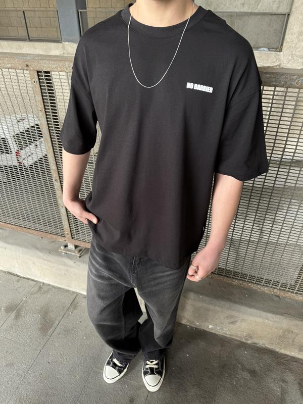 No Barier Oversize T-Shirt - Siyah