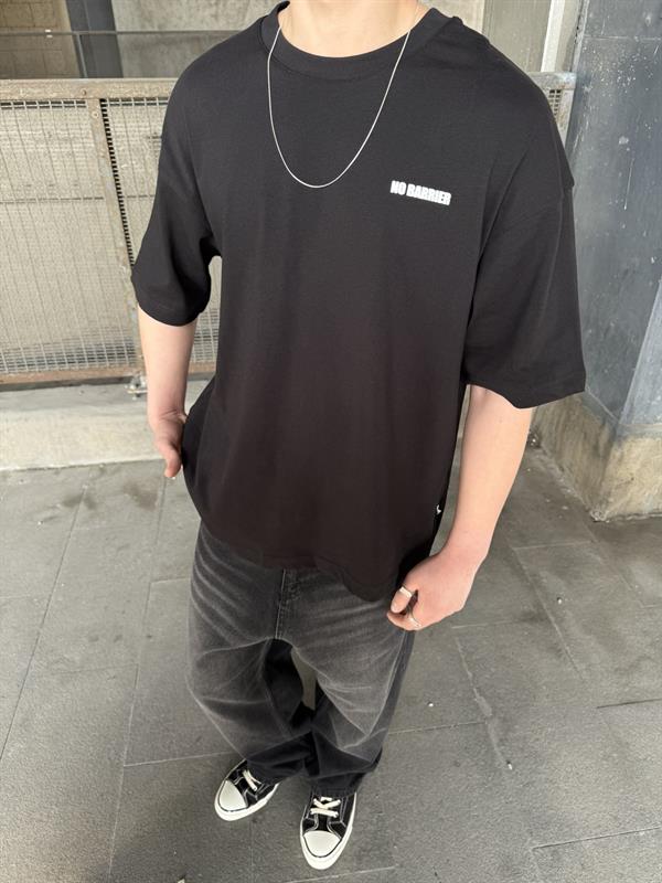 No Barier Oversize T-Shirt - Siyah