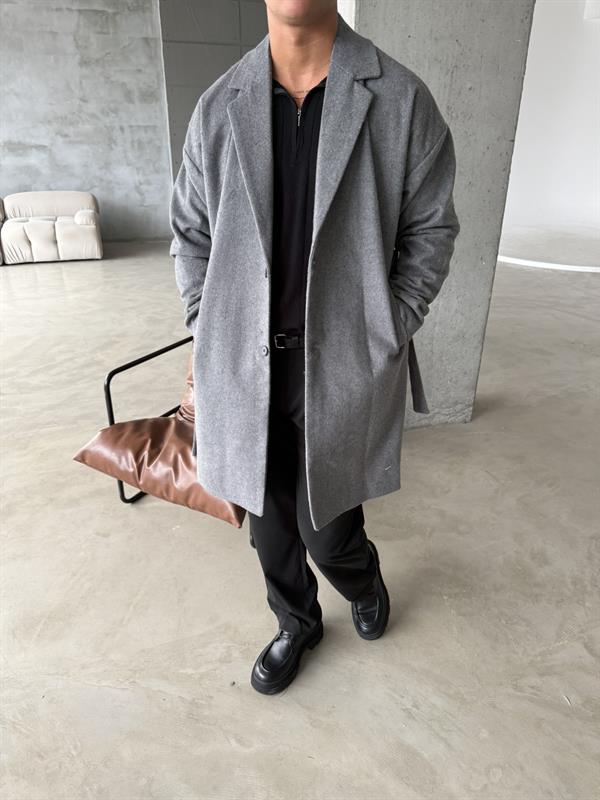 Old Money Erkek Kaban - Gri