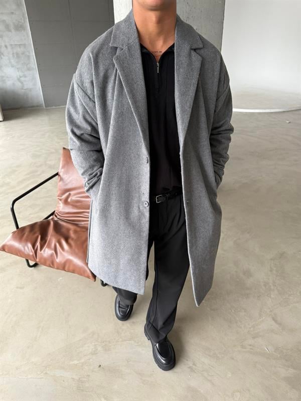 Old Money Erkek Kaban - Gri