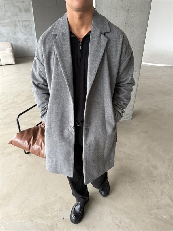 Old Money Erkek Kaban - Gri