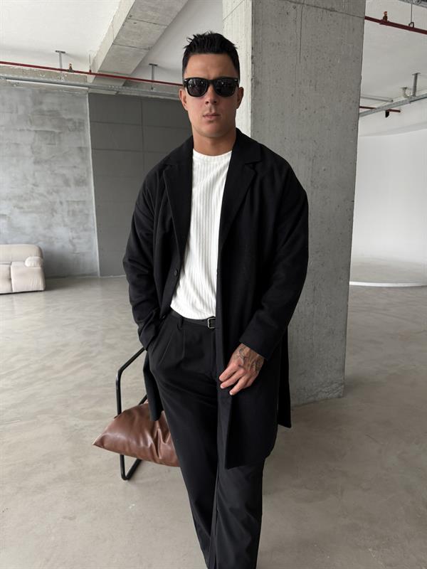 Old Money Erkek Kaban - Siyah