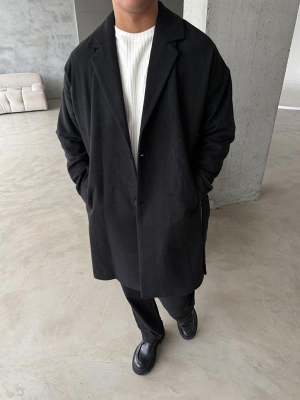 Old Money Erkek Kaban - Siyah