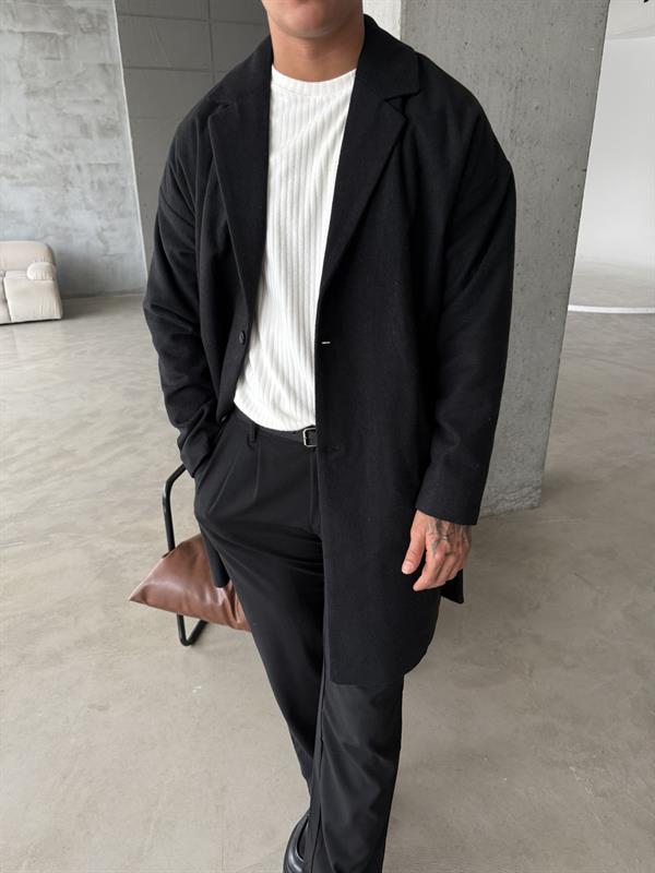 Old Money Erkek Kaban - Siyah