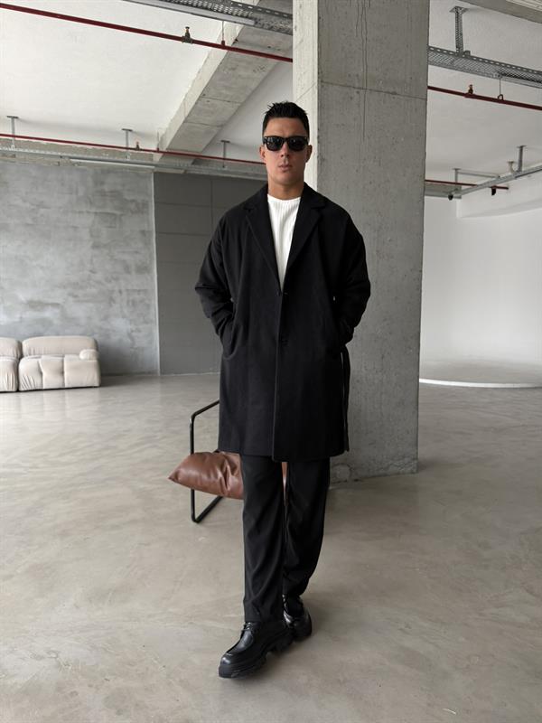 Old Money Erkek Kaban - Siyah