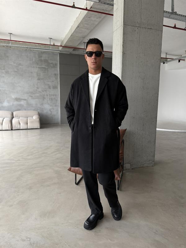 Old Money Erkek Kaban - Siyah