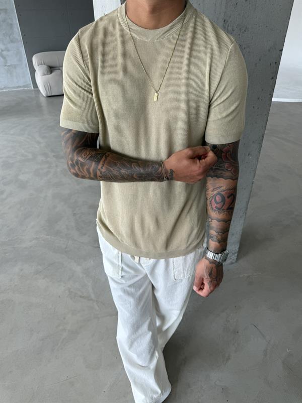 Old Money Regular Fit T-Shirt - Bej