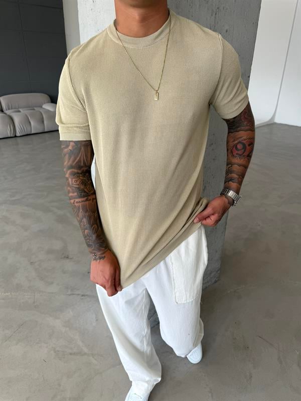 Old Money Regular Fit T-Shirt - Bej