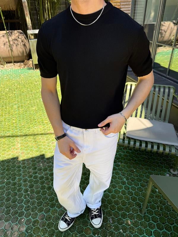 Old Money Regular Fit T-Shirt - Siyah