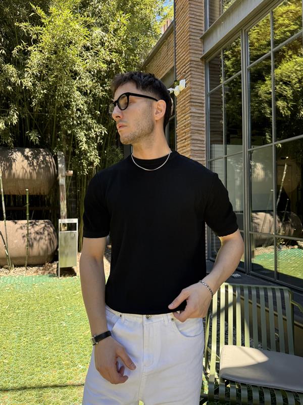 Old Money Regular Fit T-Shirt - Siyah