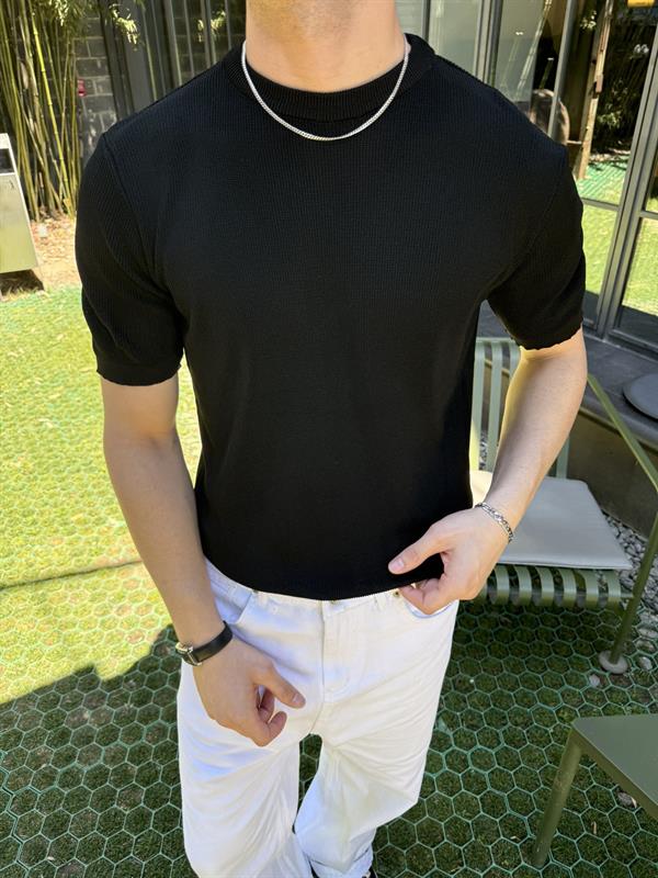 Old Money Regular Fit T-Shirt - Siyah