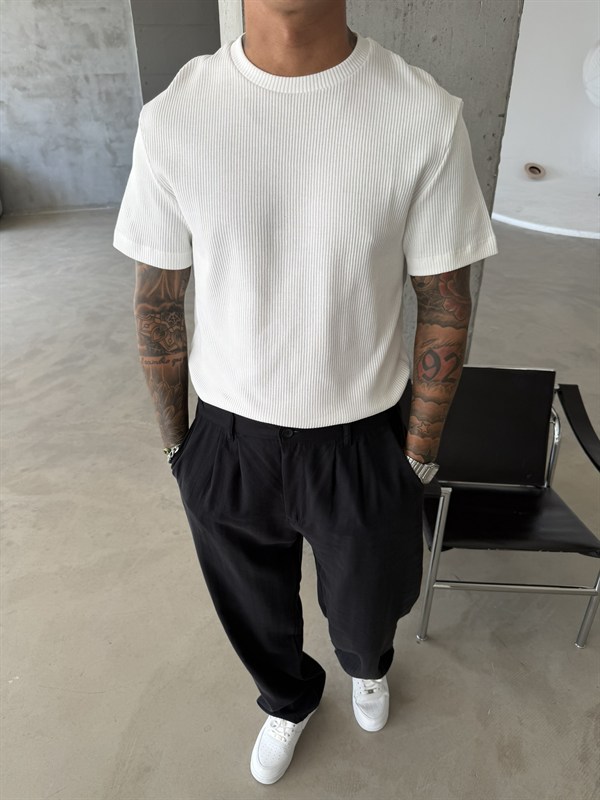 Old Money Triko Basic T-Shirt - Beyaz