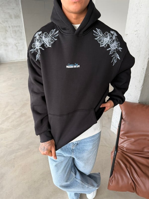 Passion  For Life Sweatshirt - Siyah