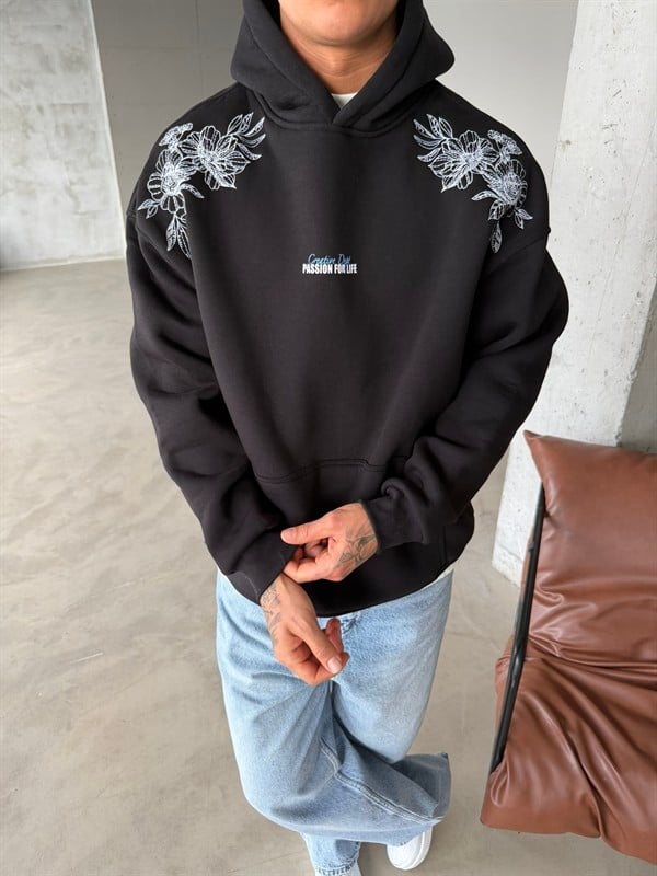 Passion  For Life Sweatshirt - Siyah