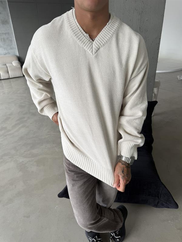 Patyaka Premium Dokulu Kazak - Bej