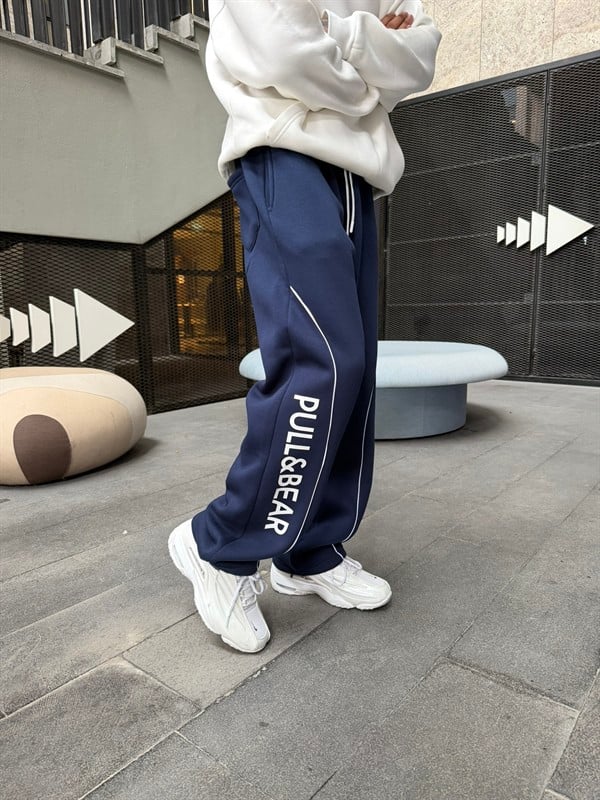 P&B Detaylı Baggy Premium Eşofman - İndigo