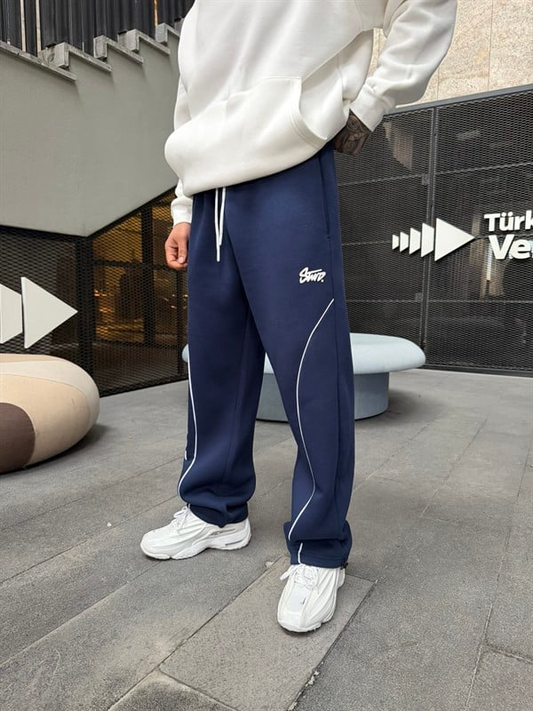 P&B Detaylı Baggy Premium Eşofman - İndigo