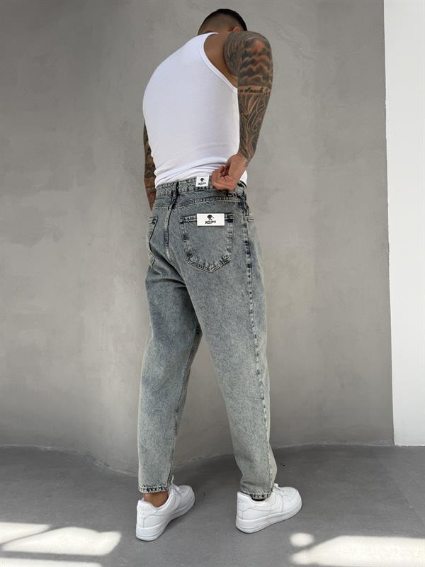 Pileli Balon Pantolon - İndigo