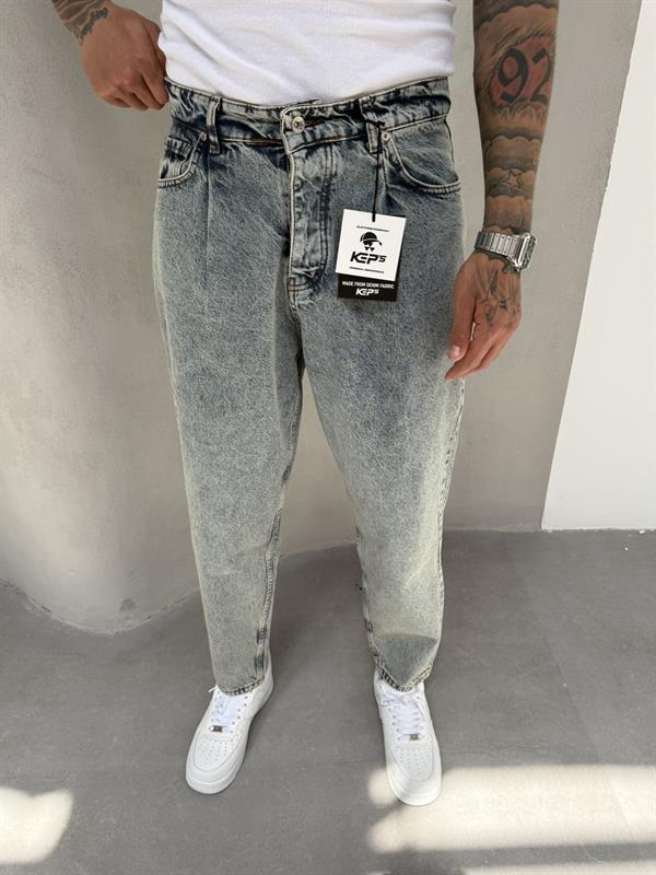 Pileli Balon Pantolon - İndigo