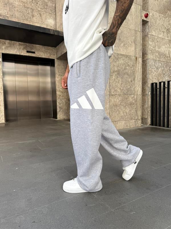 Piramit Yan Baskı Eşofman - Gri