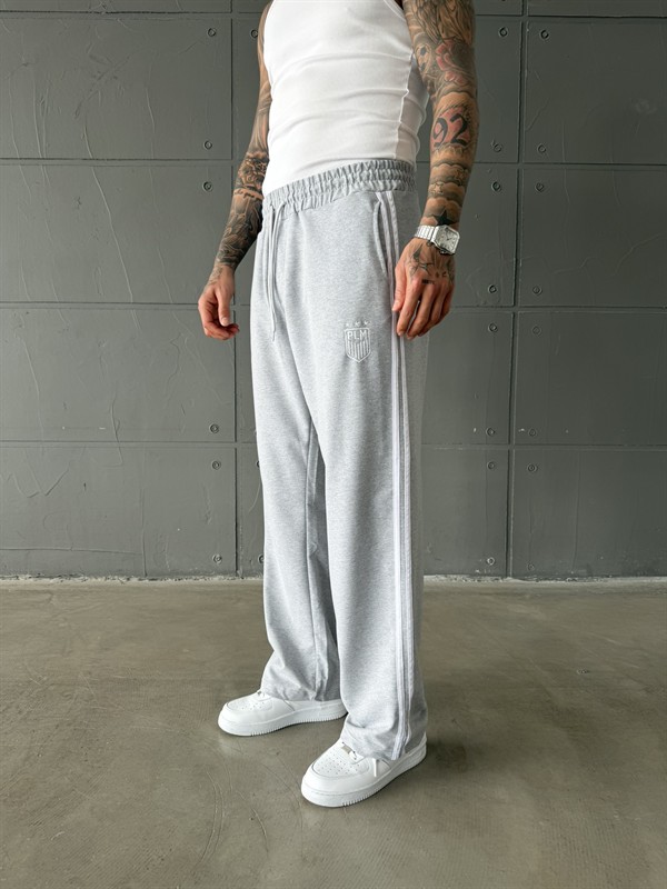 PLM Nakışlı Basic Baggy Eşofman - Gri