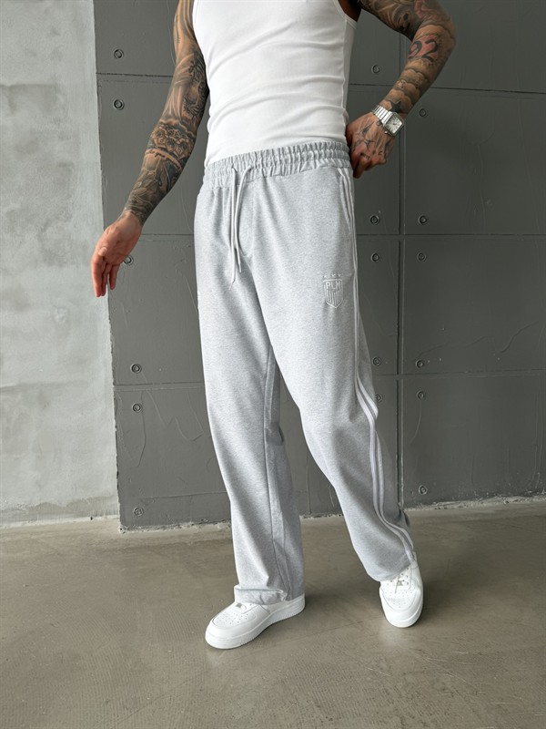 PLM Nakışlı Basic Baggy Eşofman - Gri