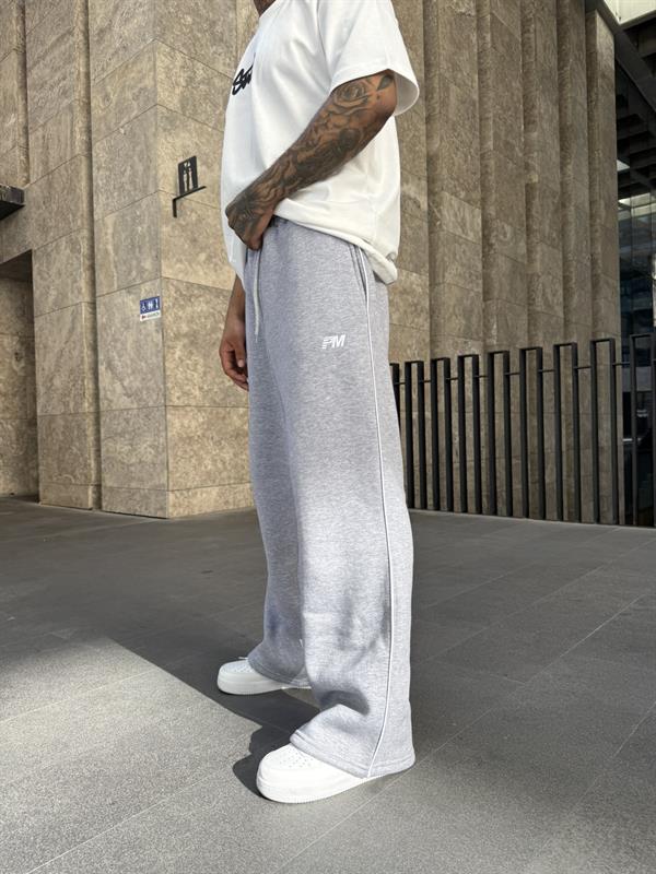 PM Nakışlı Baggy Eşofman - Gri