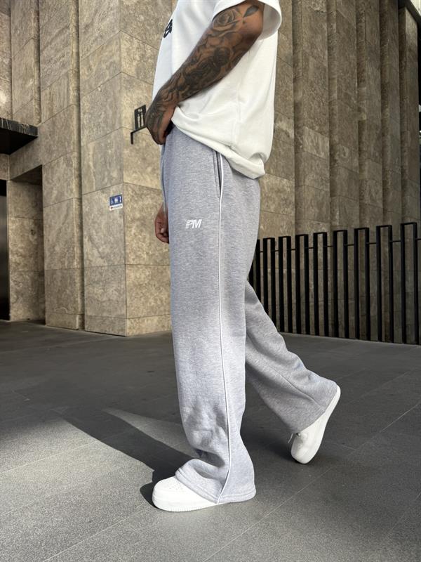 PM Nakışlı Baggy Eşofman - Gri