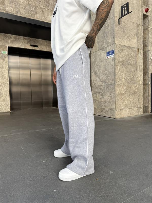 PM Nakışlı Baggy Eşofman - Gri