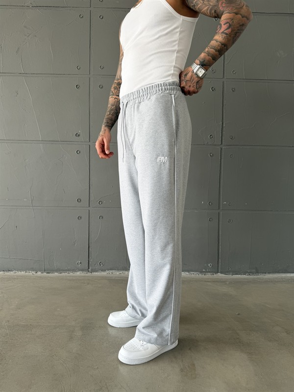 PM Nakışlı Baggy Eşofman - Gri