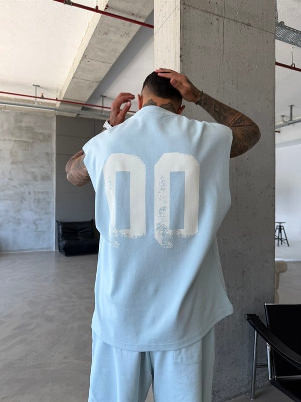 Premium 00 Esnce TM Sıfır Kol T-Shirt - Bebe Mavi