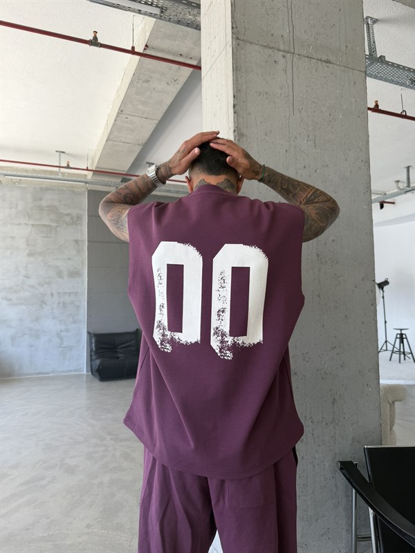 Premium 00 Esnce TM Sıfır Kol T-Shirt - Bordo