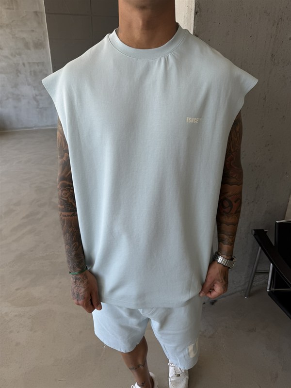 Premium 00 Esnce TM Sıfır Kol T-Shirt - Bebe Mavi