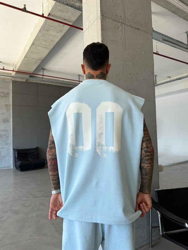 Premium 00 Esnce TM Sıfır Kol T-Shirt - Bebe Mavi