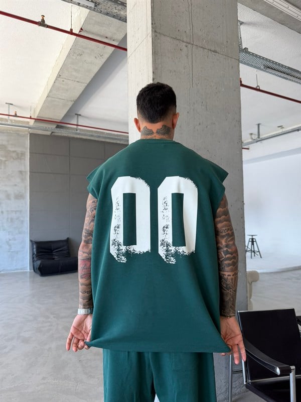 Premium 00 Esnce TM Sıfır Kol T-Shirt - Yeşil
