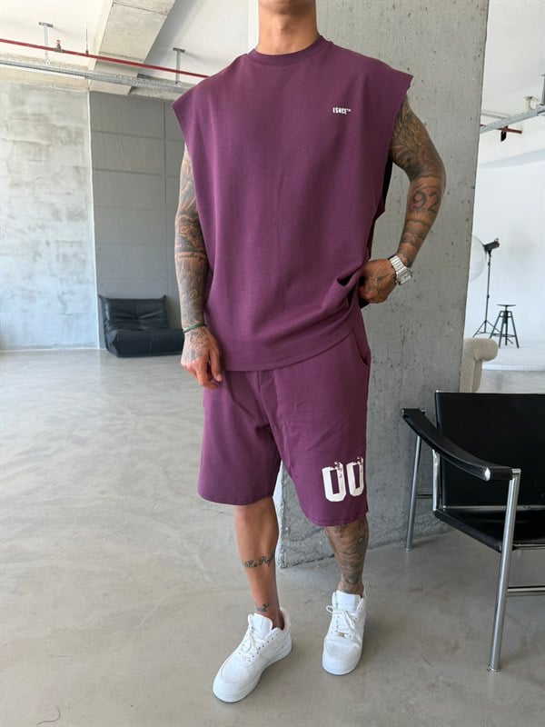 Premium 00 Esnce TM Sıfır Kol T-Shirt - Bordo